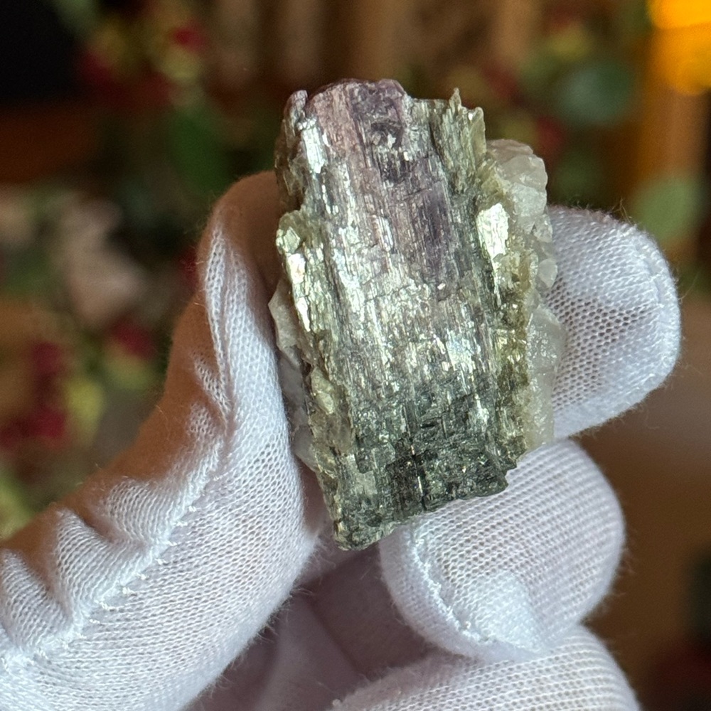 Raw watermelon tourmaline mineral specimen
